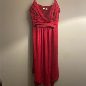 Sweet Storm Red Ruched Sleeveless Sundress